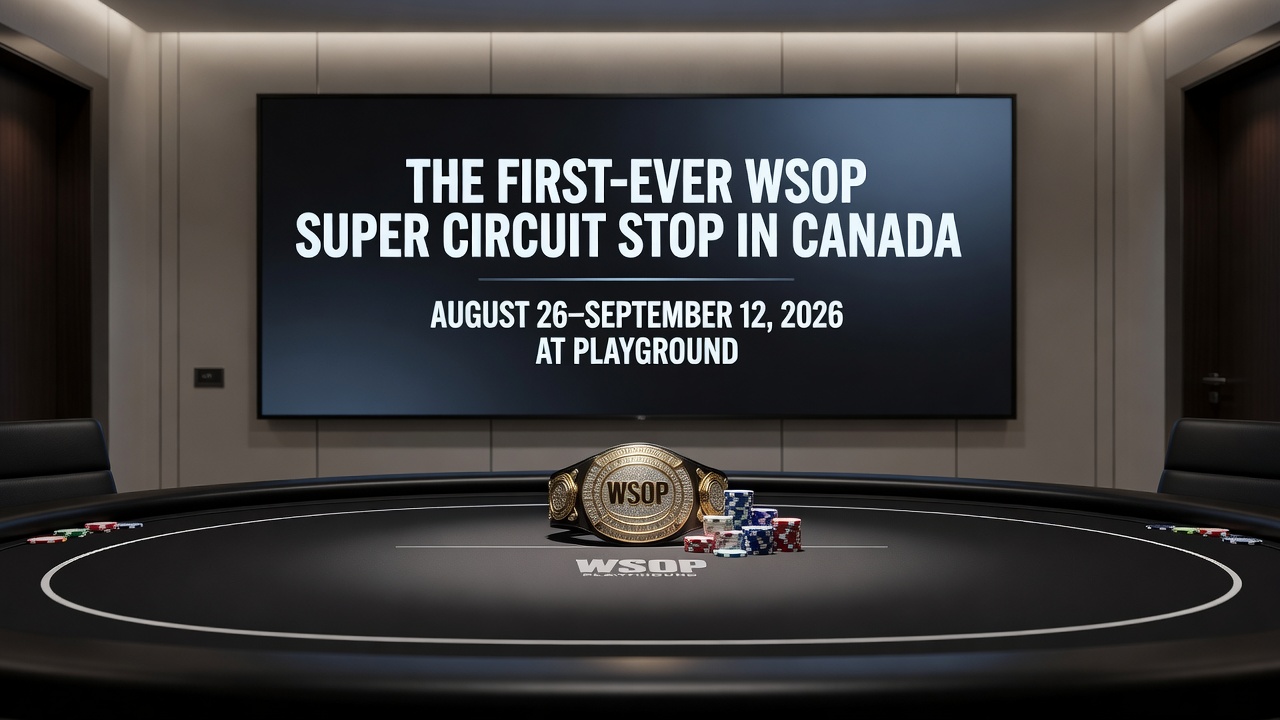 Exterior view of Playground Poker Club near Montreal during a major tournament series